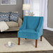 Teal Velvet Swoop Arm Chairs for Living Room