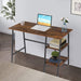 Industrial Style Home Office Desk with Shelves