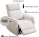 Power Swivel Rocker Recliner Chair with USB Ports,White