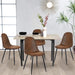 Rustic Brown Metal Dining Chairs