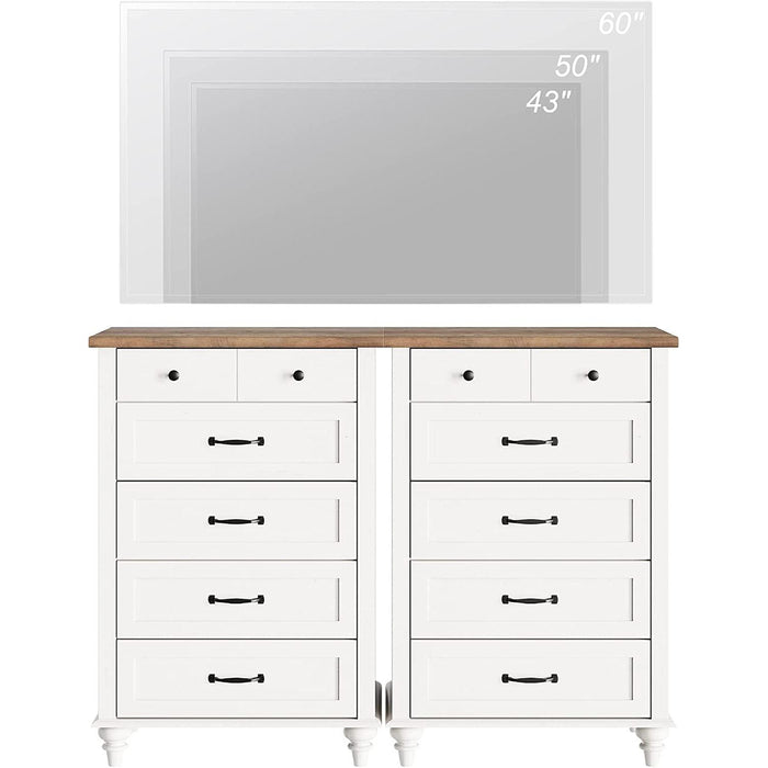 Mid Century 10 Drawer Dresser and TV Stand