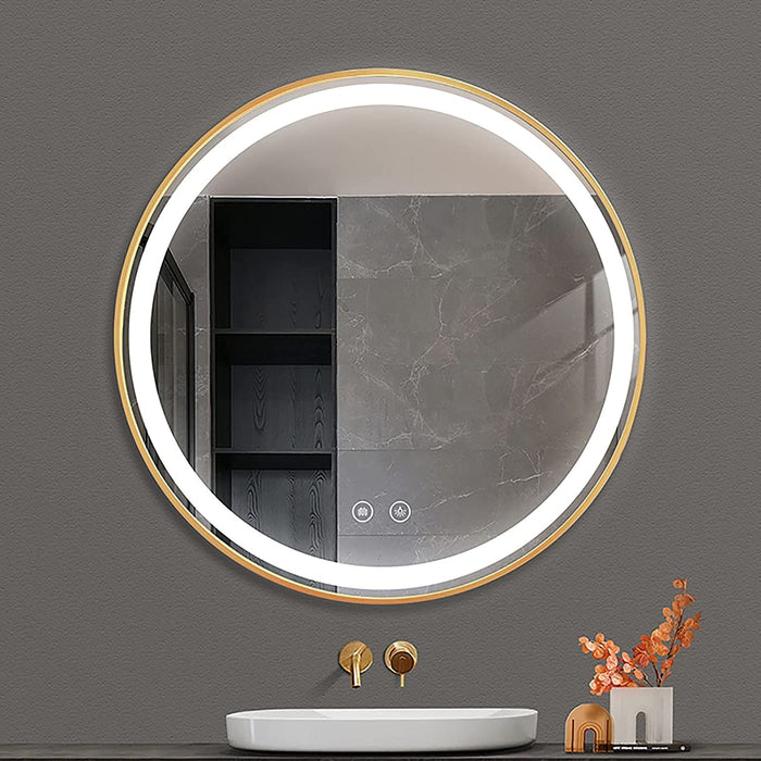 Smart Bathroom Mirror with Black Metal Frame
