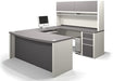 Connexion U-Shaped Workstation with Three Drawers, Slate