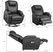 Power Lift Recliner Chair with Massage, Black