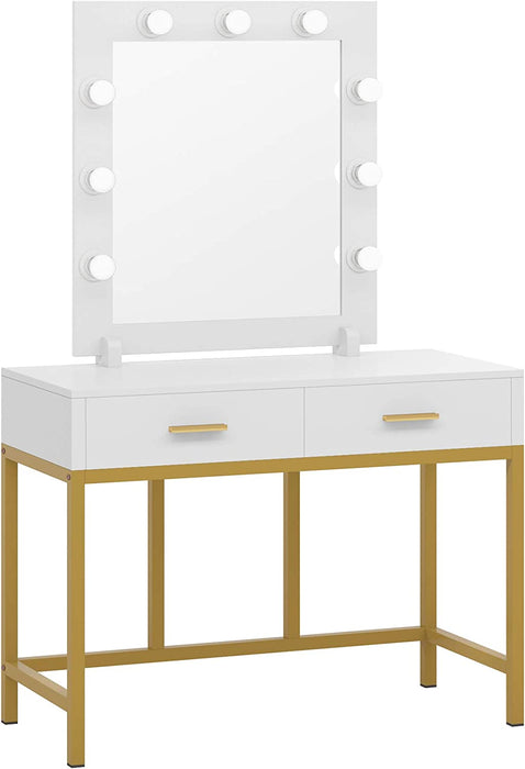 Vanity Table with Lighted Mirror for Women