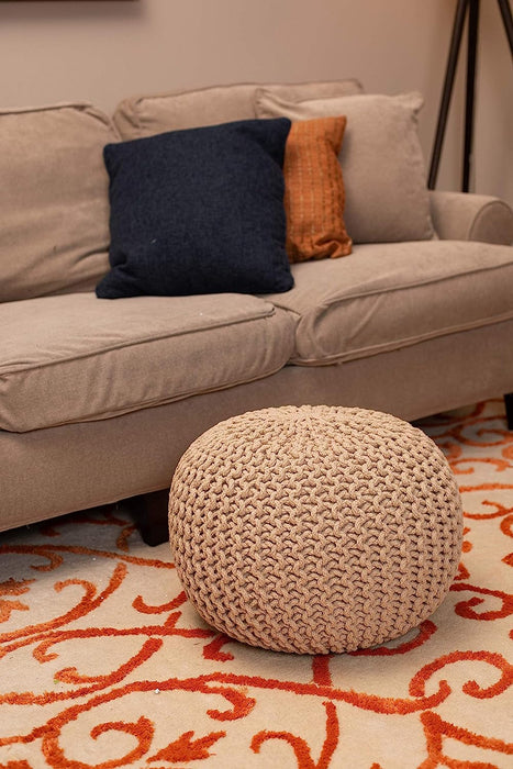 Knit Bean Bag Ottoman for Any Room