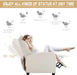 Modern PU Leather Recliner Reading Sofa (Beige)