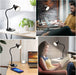 LED Desk Lamp with USB Charging Port 3 Color Modes Dimmable Reading Light Intelligent Induction Auto Dimming Task Lamp Flexible Gooseneck Table Lamp for Bedside Office, AC Adapter Include