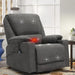 Fabric Rocking Recliner Chair with Massage, Grey