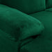 Large Green Velvet L-Shape Sectional Sofa