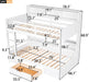 Twin over Twin Solid Wood Bed Frame with Built-In Shelves and Storage Drawer