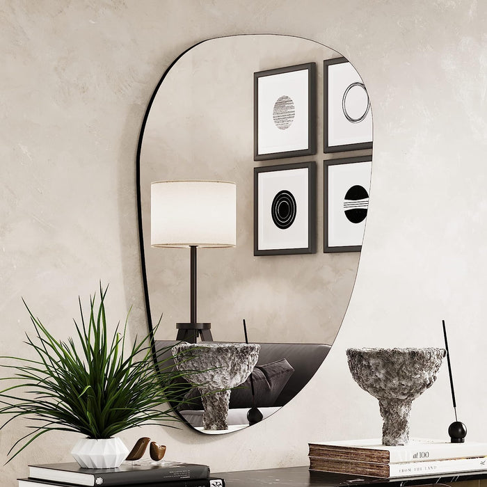 36.2X27.1 Asymmetrical Mirror for Wall Decor - Contemporary Frameless