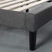Upholstered Platform Bed Frame, Wingback Headboard, Wood Slat Support