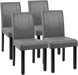 Modern PU Leather Kitchen Chairs (Set of 4, Grey)