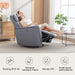 Grey Leathaire Swivel Rocker Recliner with USB Ports