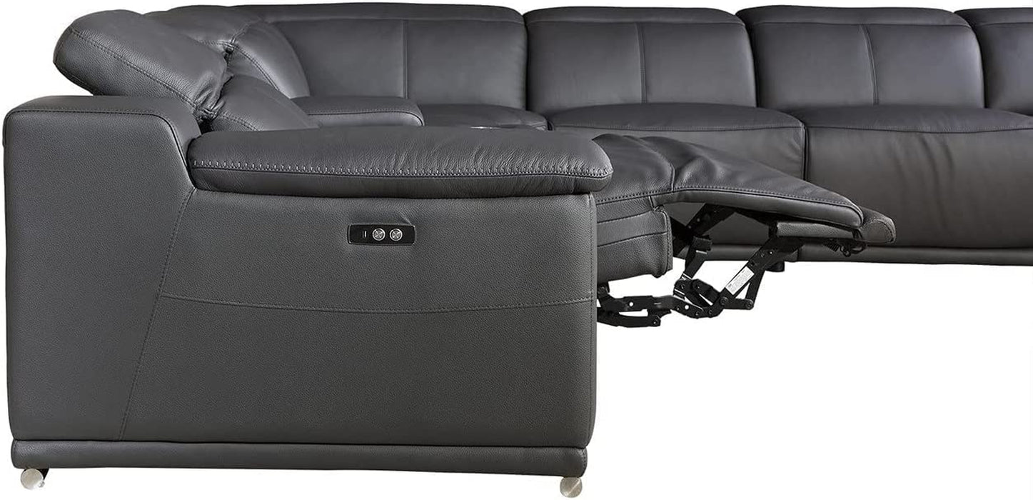 Gray 7-Piece Sectional with 3 Recliners