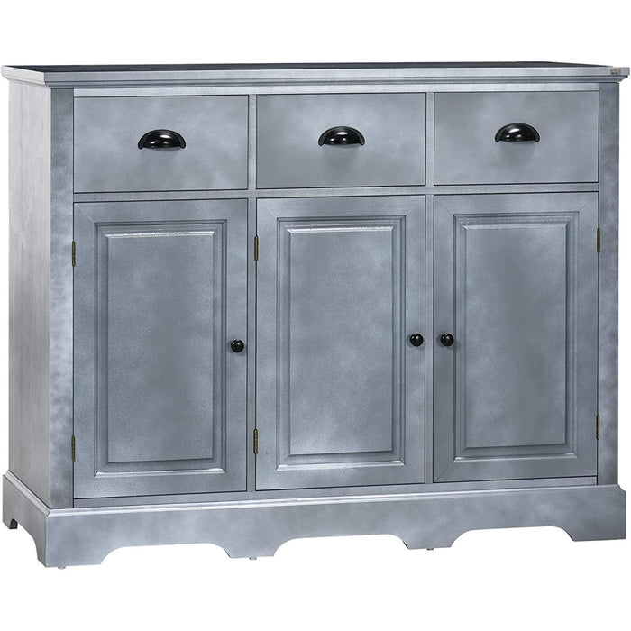 Cool Gray Kitchen Buffet Cabinet