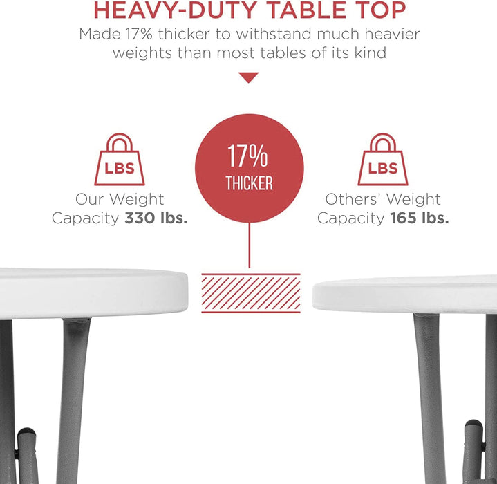 2.63 Foot Bar Height round Plastic Folding Table