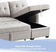 Modern Dark Gray Sectional Sofa with Sleeper Bed
