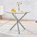 Modern round Glass Dining Table for 2-4