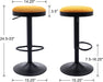 Yellow Fabric Swivel Barstools, Set of 2