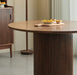 Modern Solid Wood round Kitchen Dining Table (Brown)