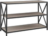 Industrial Wood Metal Bookcase with Open Shelves
