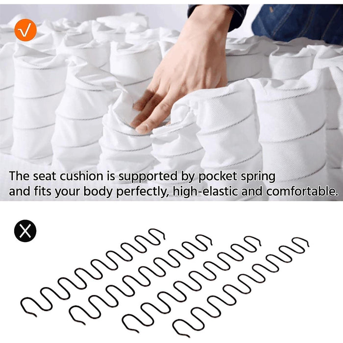 Fabric Push Back Recliner Chair, Pocket Spring, Matte Black