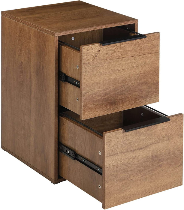 Vertical 2-Drawer Wooden File Cabinet for Home Office