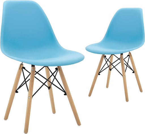 Mid-Century Side Chair Set of 2, Blue