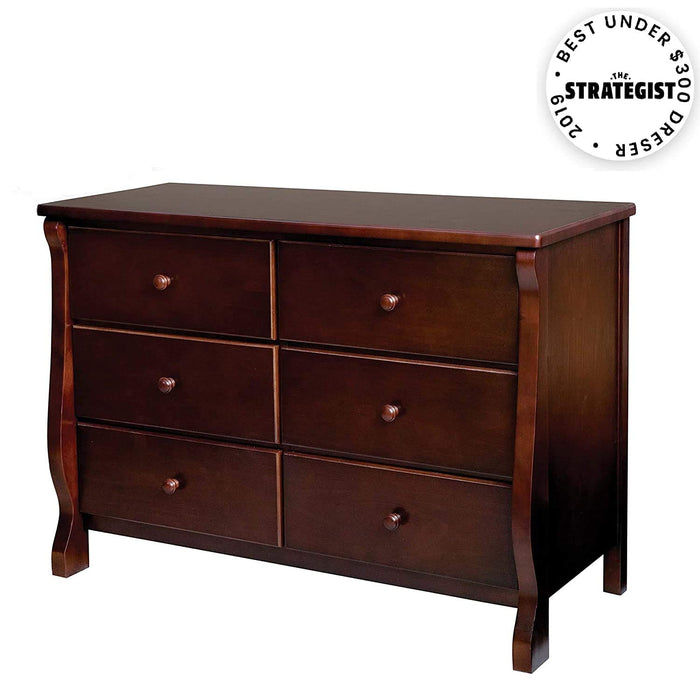 Universal 6-Drawer Dresser, Greenguard Gold, Black Cherry