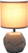 Gray Prism Mini Table Lamp with Fabric Shade