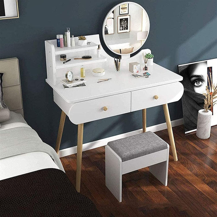 Bedroom Vanity Makeup Desk with Stool