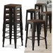 Square Metal Bar Stool Stackable Set of 2