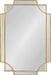 Minuette Decorative Rectangle Frame Wall Mirror in Gold Leaf, 24X35.5 Inches