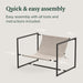 Oatmeal Armchair with Metal Frame and Cushioning