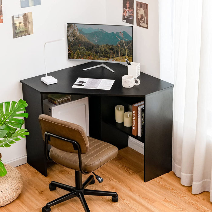 Triangle Corner Desk for Small Spaces