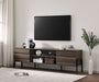 Wooden TV Console with 4 Storage Shelves