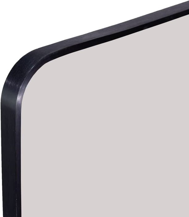 Large Black Aluminum Alloy Wall Mirror