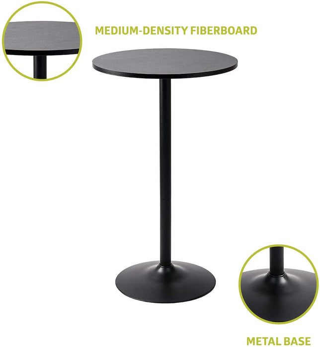 Bistro High Table in Jet Black