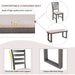 6-Piece Rustic Wood Dining Set