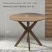 Round Wood Dining Table with Intersecting Pedestal Base