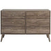Mid-Century 6-Drawer Dresser, Drifted Gray