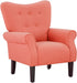 Modern Wingback Accent Chair with Wood Legs