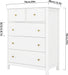 White Drawer Chest for Bedroom, Nursery, and Living Room