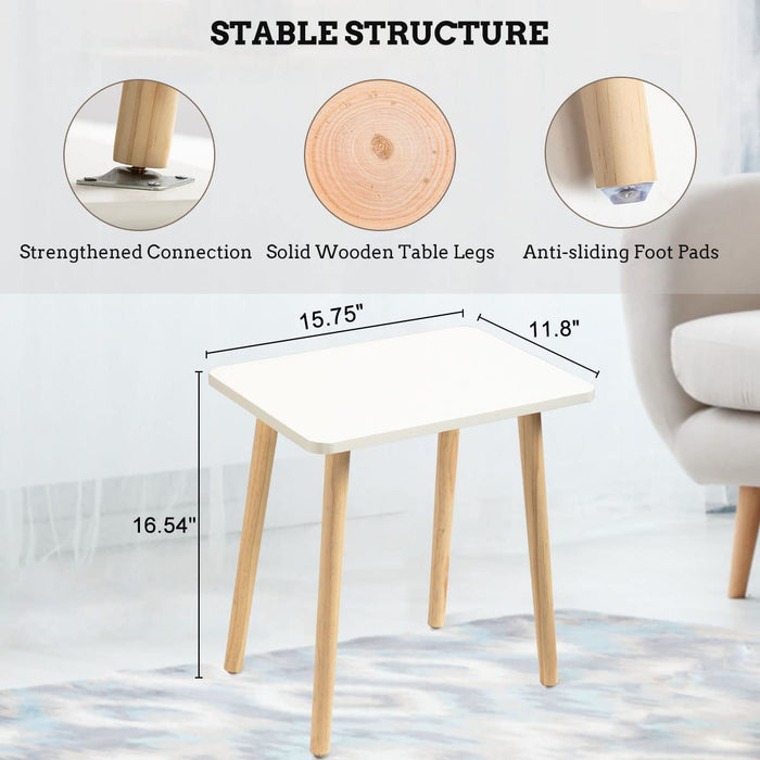 Side Table, Small End Table for Living Room Bedroom Balcony Office, Modern Decor