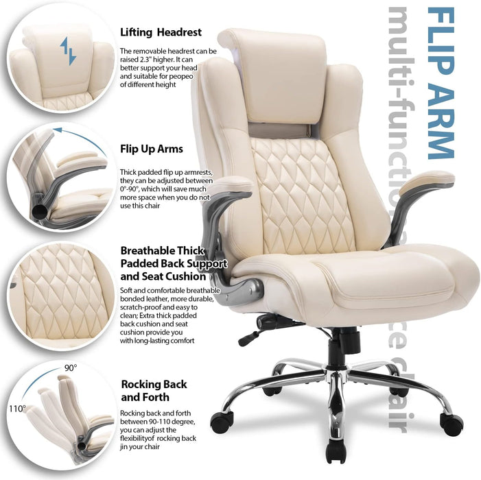 Ergonomic Executive Office Chair with Adjustable Features