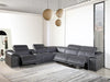 Gray 6-Piece Sectional with 3 Recliners