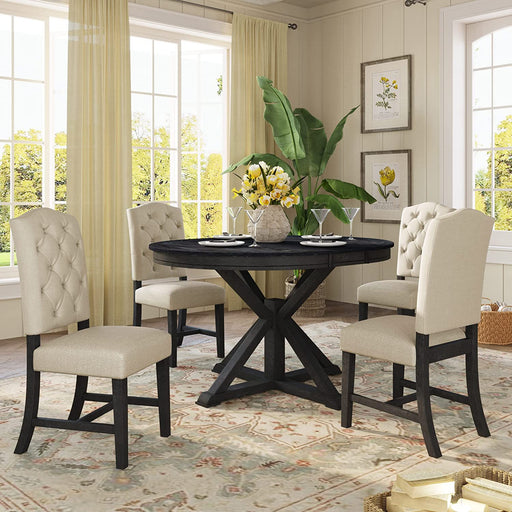 5 Piece Extendable Dining Table Set