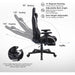 Ergonomic Gaming Chair with Massage and Footrest